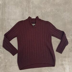 Outdoor Life Burgundy Zip Up Sweater